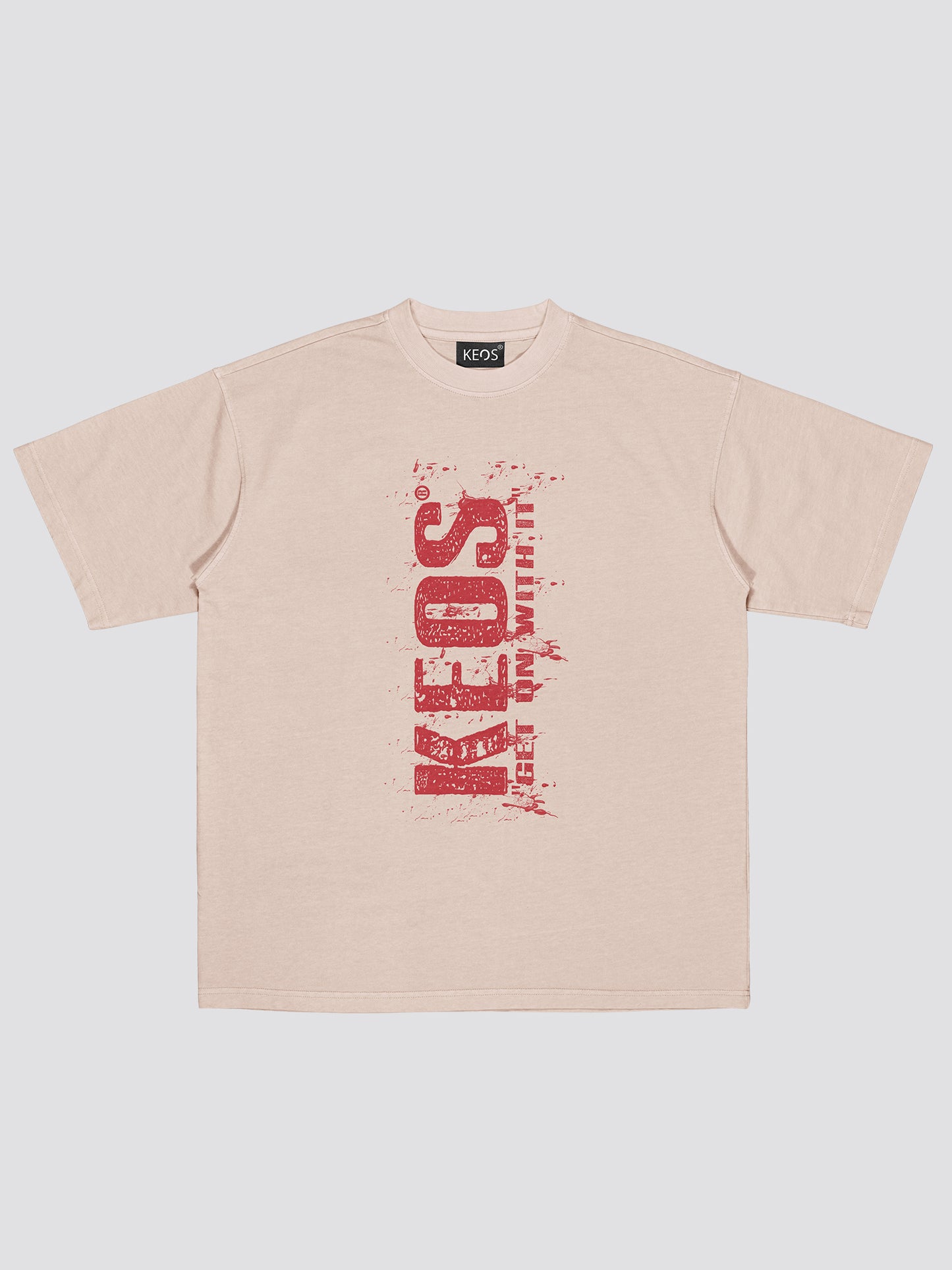 Premium Terry Graphic T-Shirt – Get On With It | Oversized Fit | 240 GSM