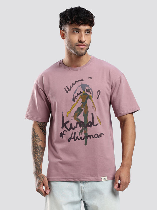 Premium Terry Graphic T-Shirt – Kind Of Human | Oversized Fit | 240 GSM