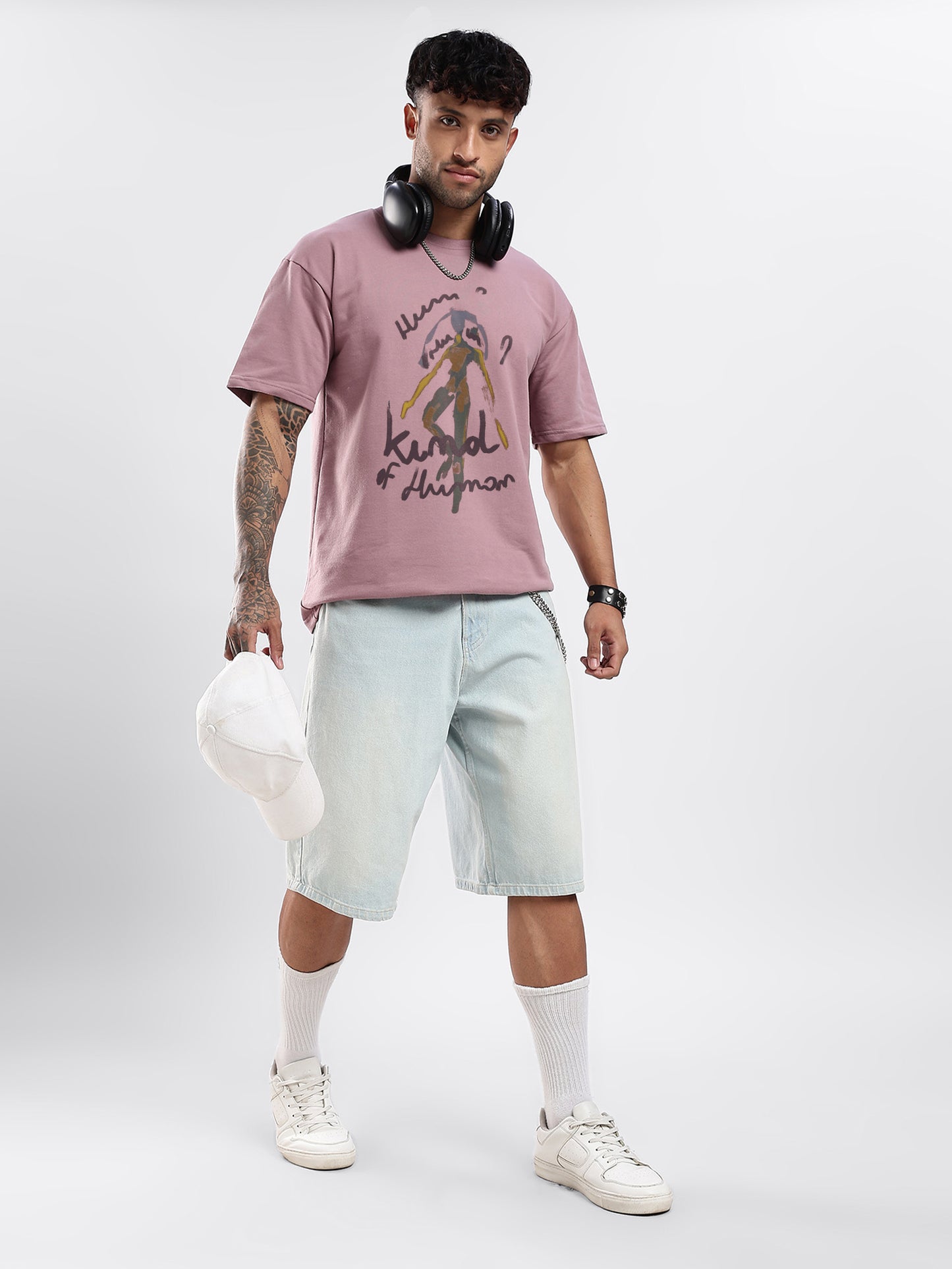 Premium Terry Graphic T-Shirt – Kind Of Human | Oversized Fit | 240 GSM