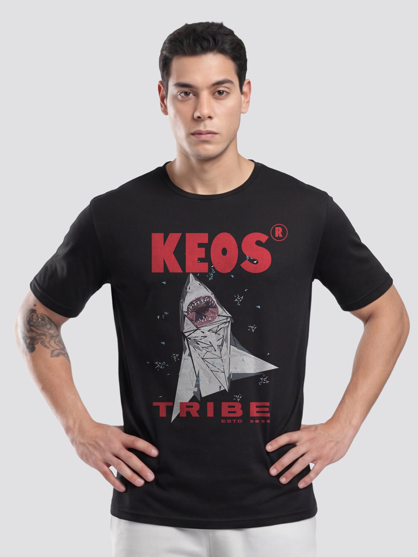 Organic Cotton Graphic T-Shirt – “KEOS Tribe” | Regular Fit
