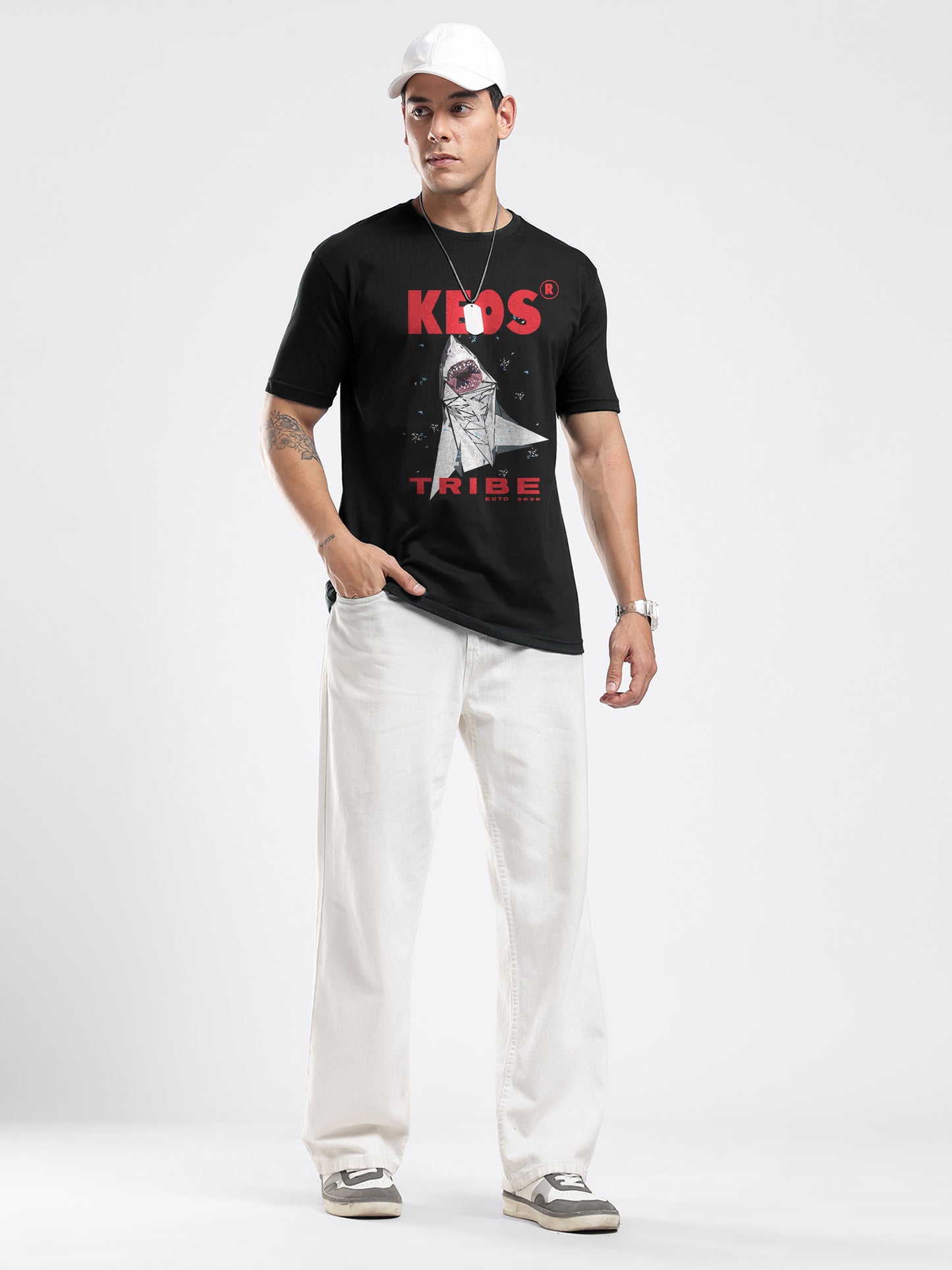 Organic Cotton Graphic T-Shirt – “KEOS Tribe” | Regular Fit