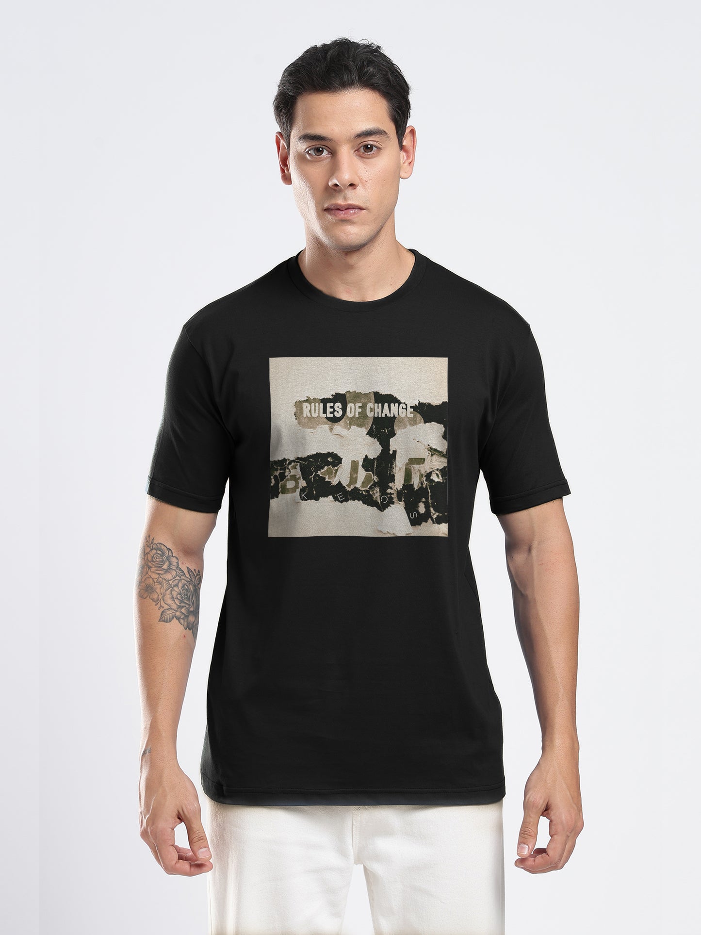 Organic Cotton Graphic T-Shirt – Rules of Change | Regular Fit