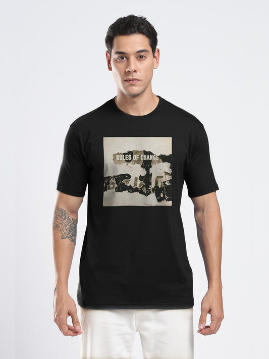 Organic Cotton Graphic T-Shirt – Rules of Change | Regular Fit
