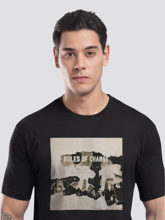 Organic Cotton Graphic T-Shirt – Rules of Change | Regular Fit