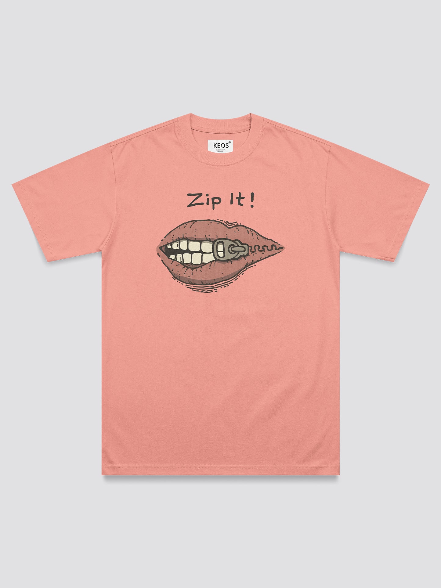 Organic Cotton Graphic T-Shirt – “Zip It” | Regular Fit
