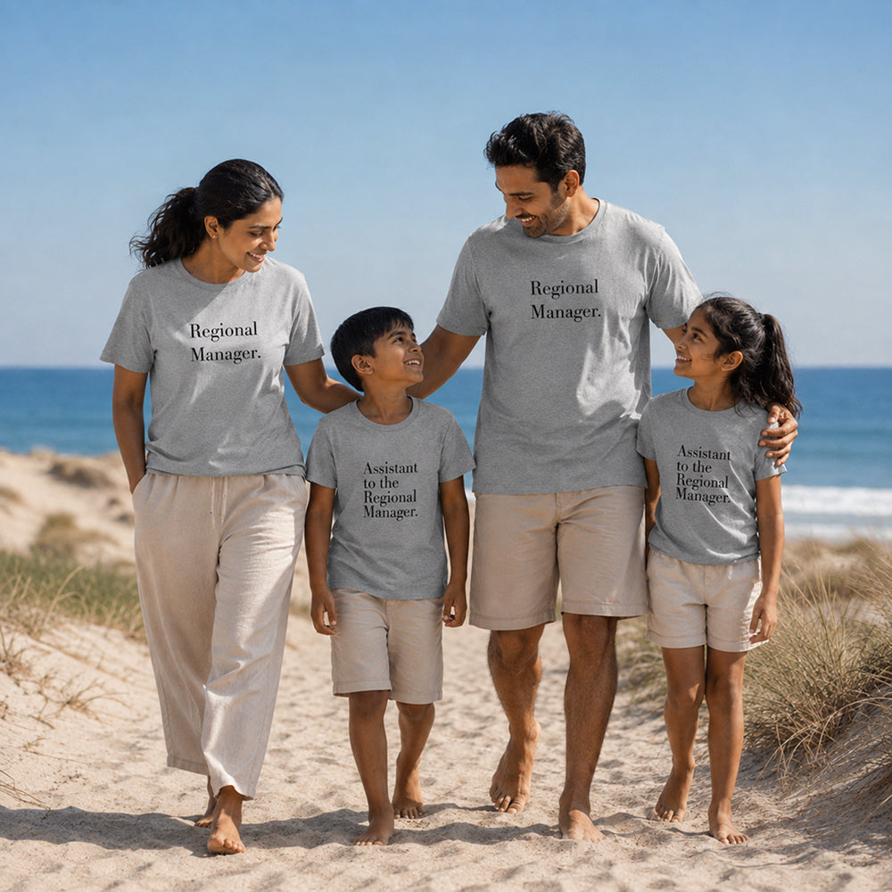 mini & Me Matching T-Shirts – “The Office Managers” (Pack of 2) 3123
