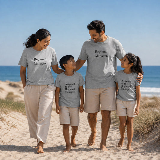 mini & Me Matching T-Shirts – “The Office Managers” (Pack of 2) 3123