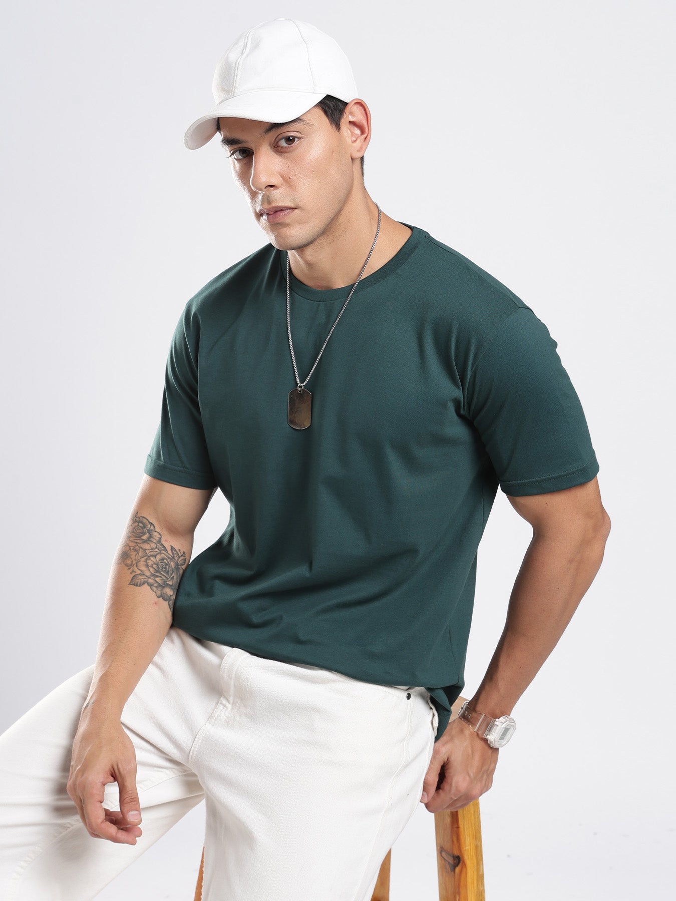 Organic Cotton Essential T-shirt - Dark Green | Regular Fit