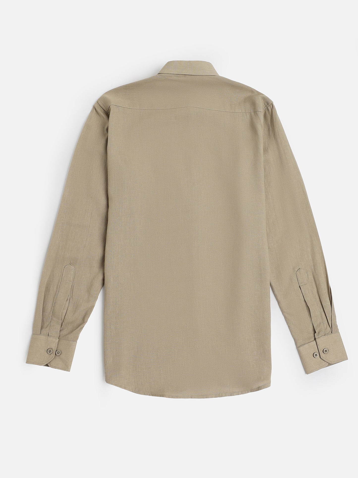 Men's Desert Taupe European Linen Shirt