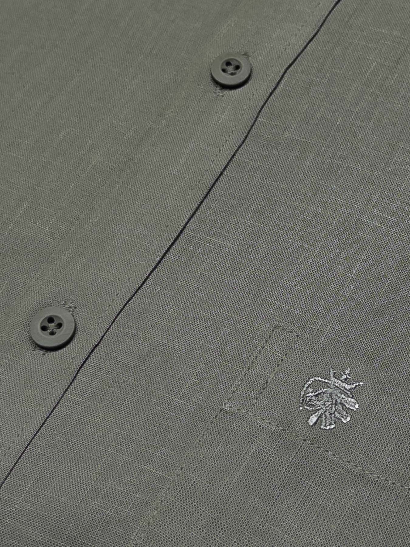 Desert Taupe European Linen Blended Shirt