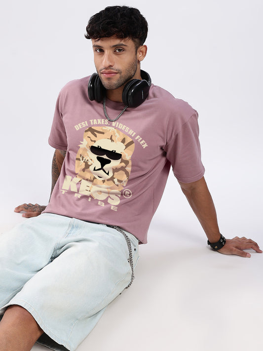 Premium Terry Graphic T-Shirt – Desi Taxes | Oversized Fit | 240 GSM
