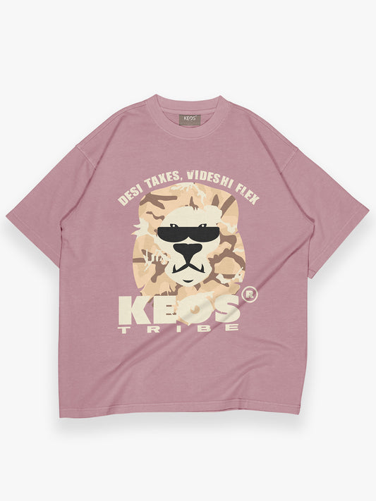 Premium Terry Graphic T-Shirt – Desi Taxes | Oversized Fit | 240 GSM