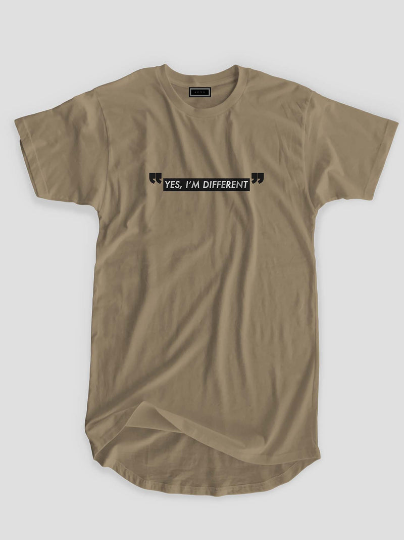 "Yes, I'm Different" Organic Longline Cotton T-shirt - keos.life
