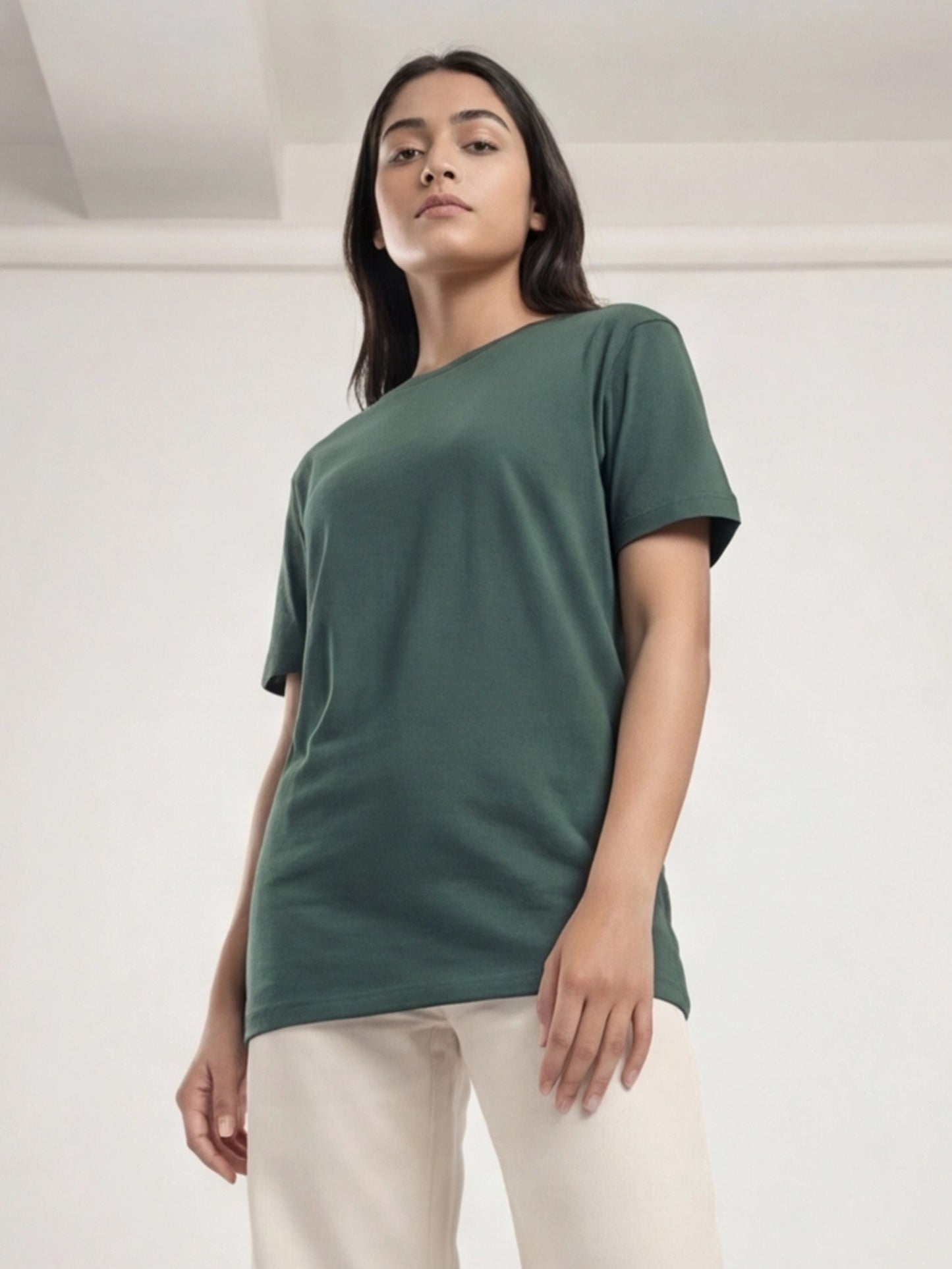 Dark Green Organic Cotton Essential T-shirt