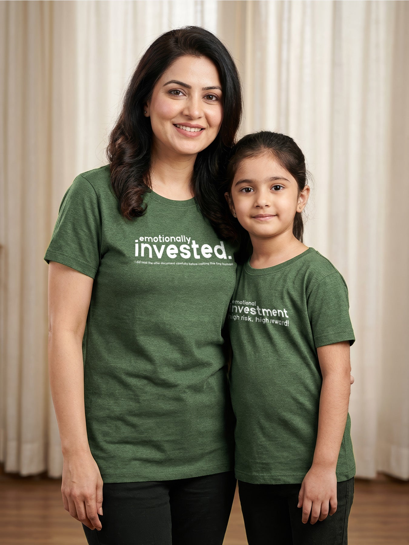 mini & Me Matching T-Shirts – “Emotional Investment” (Pack of 2)