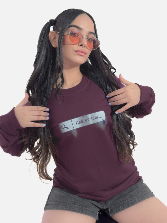 Find My Soul Printed Sweatshirt - keos.life