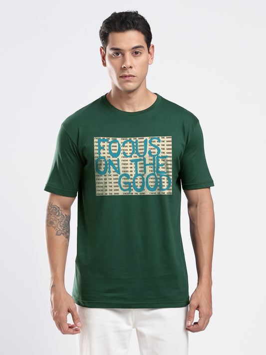 Organic Cotton Graphic T-Shirt – “Focus on the good.” | Regular Fit