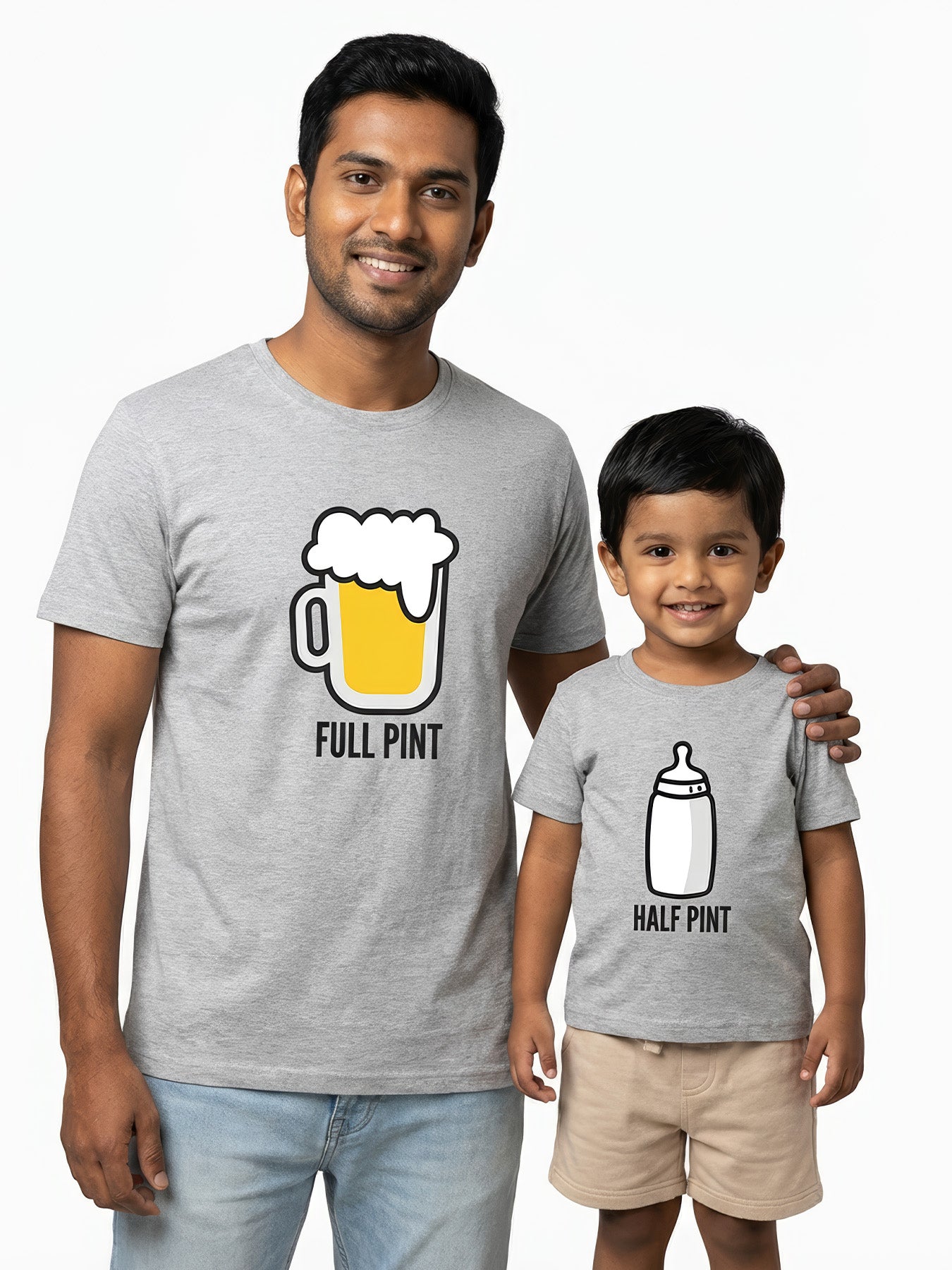 mini & Me Matching T-Shirts – “Drinking Buds” (Pack of 2)