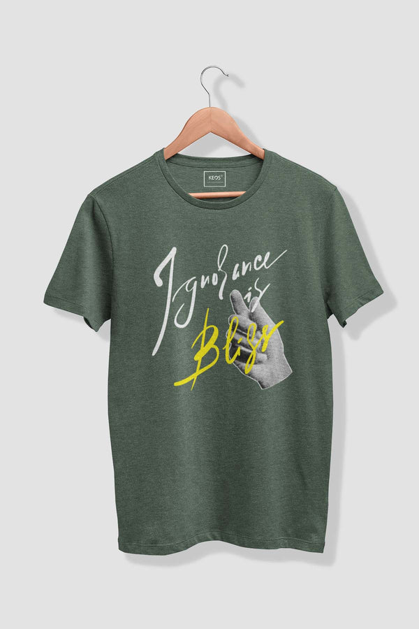 Ignorance is Bliss - Melange Cotton T-shirt - keos.life