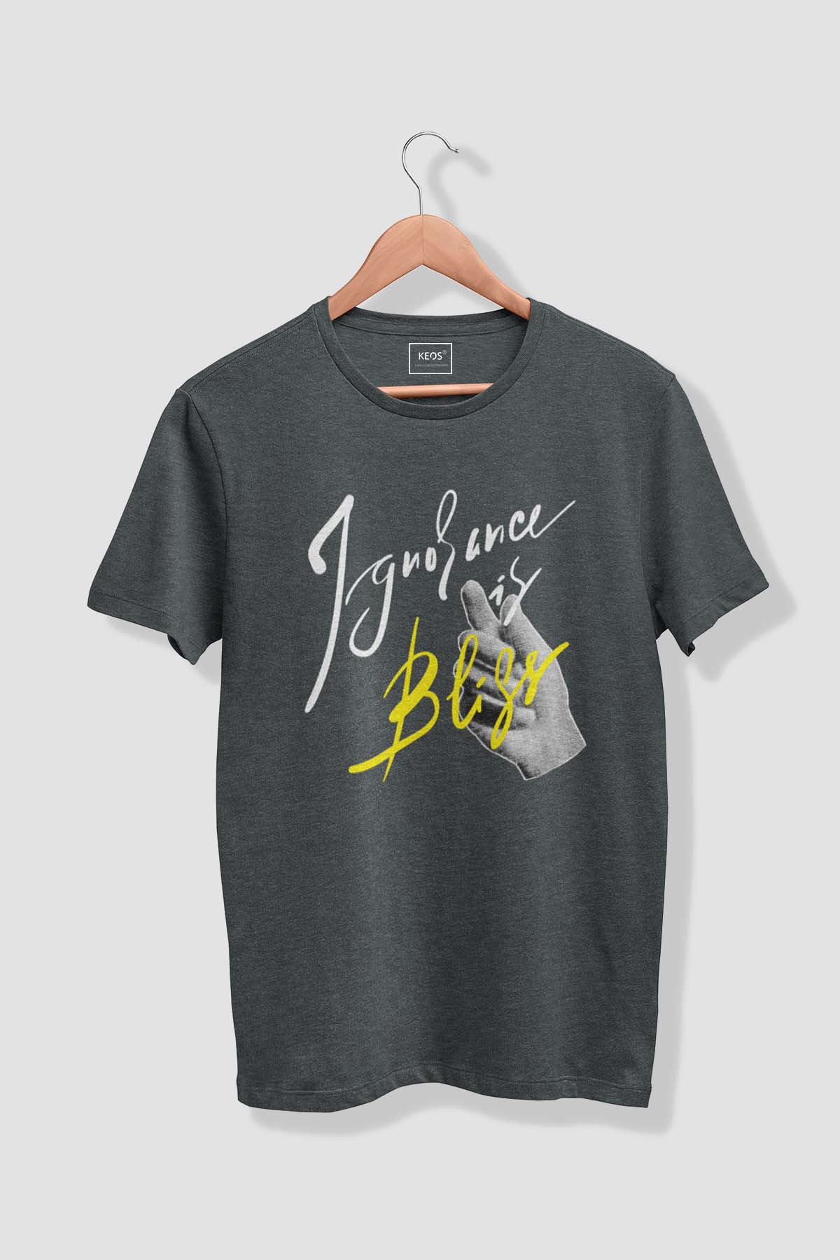 Ignorance is Bliss - Melange Cotton T-shirt - keos.life