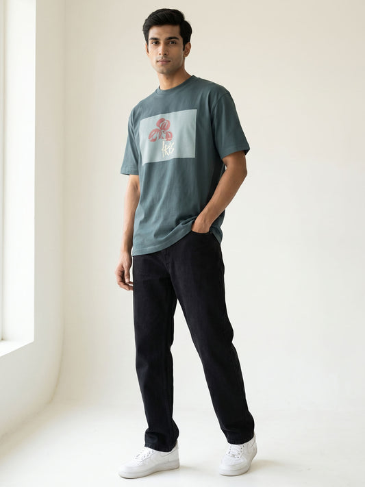 Organic Cotton Graphic T-Shirt – “Iris Tribe” | Regular Fit