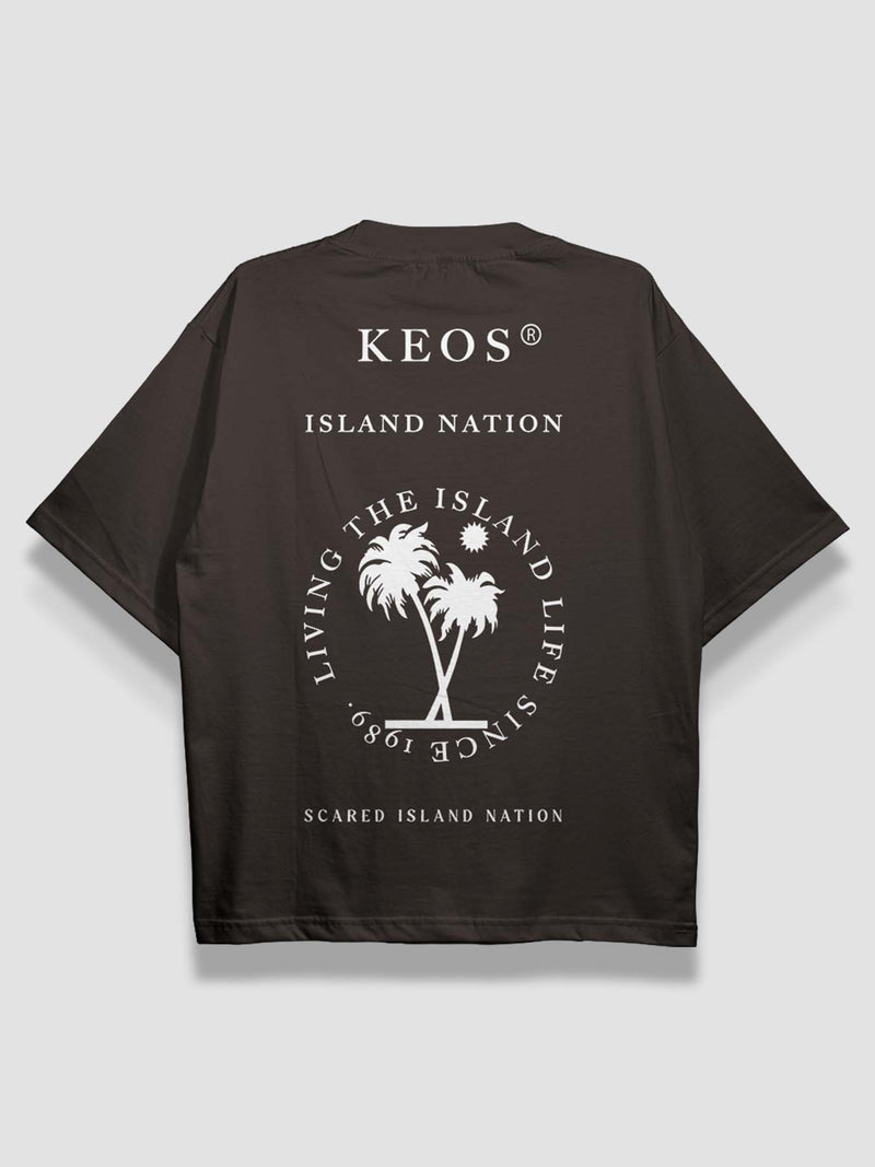 Keos Island Nation Urban Fit Oversized T-shirt