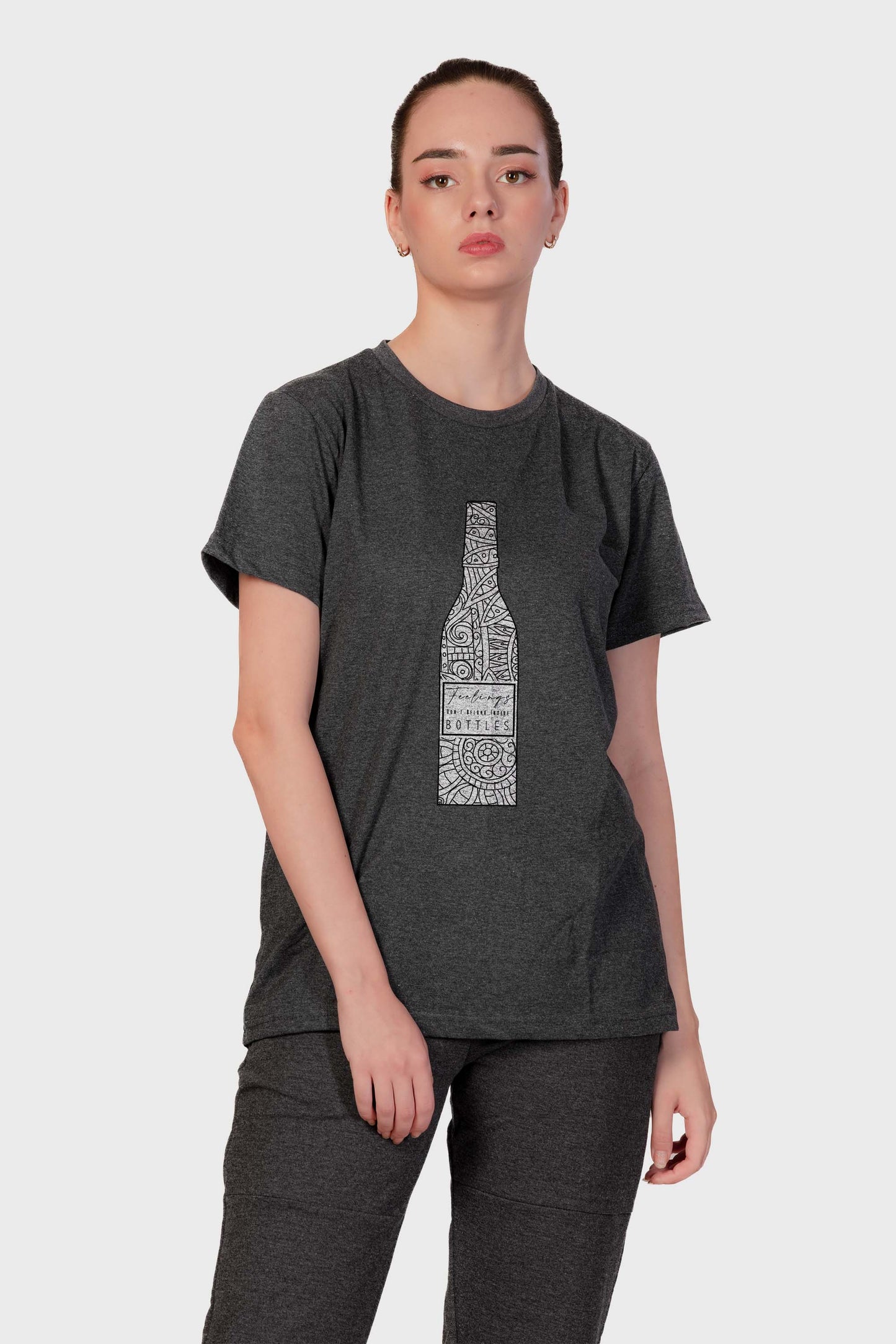 Bottled Up - Melange Cotton T-shirt - keos.life