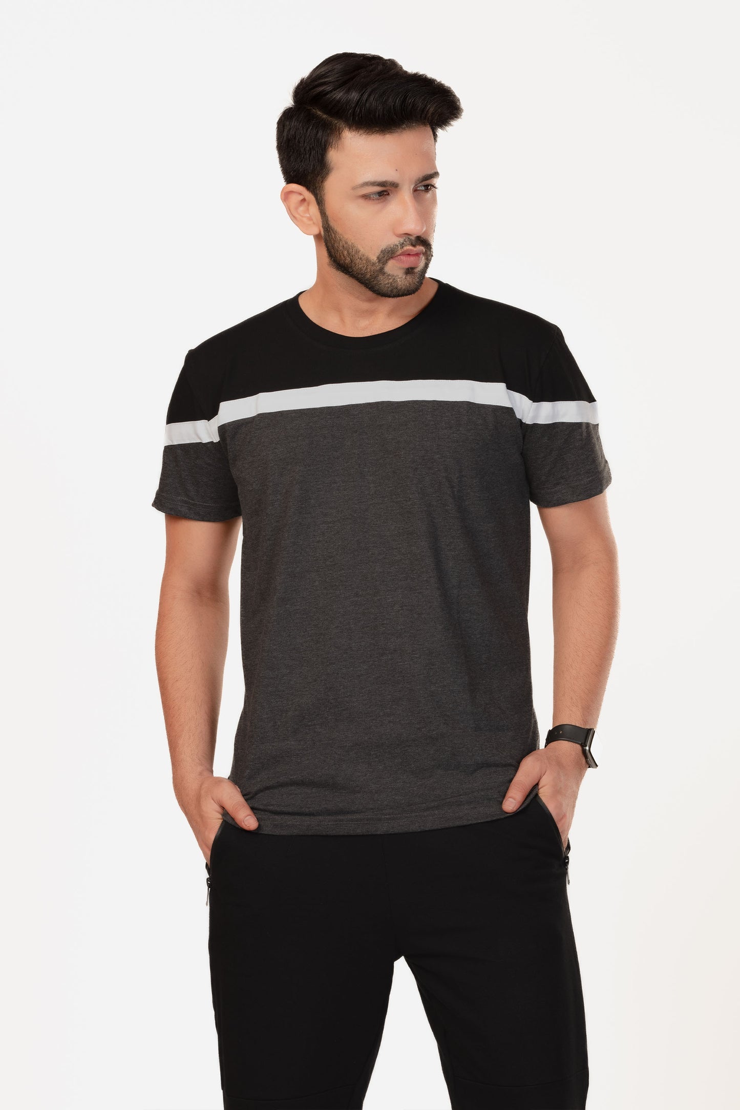 Colour Block Organic Cotton T-shirt