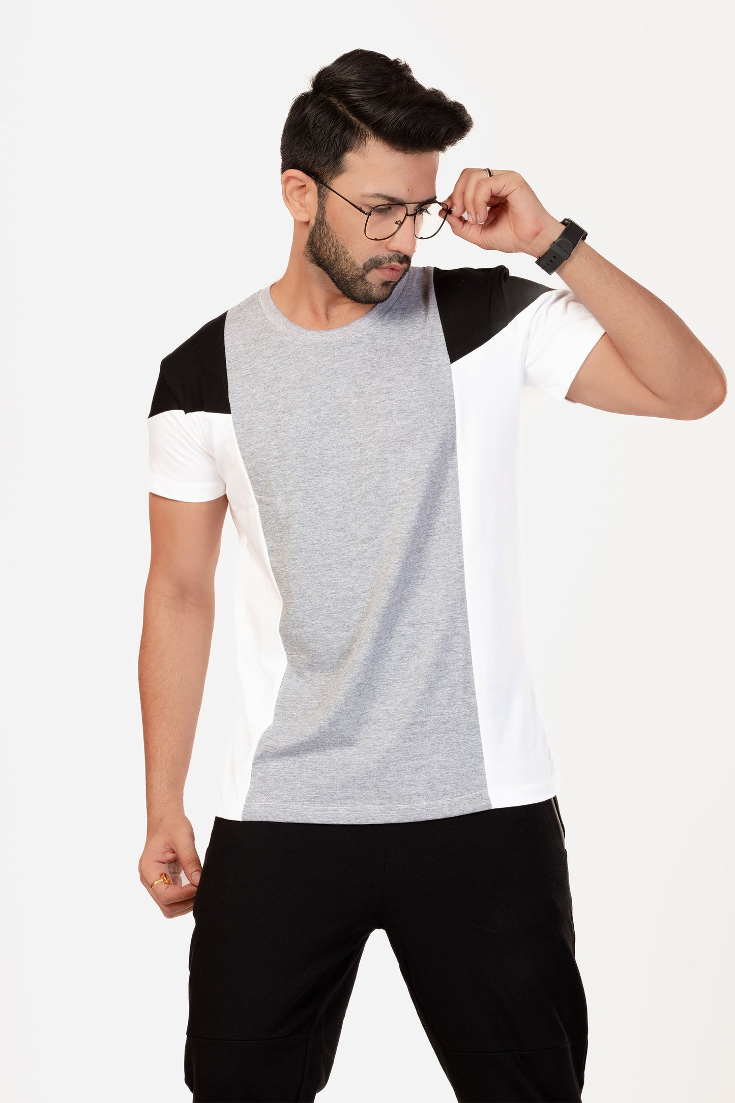 Colour Block Organic Cotton T-shirt