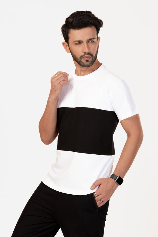 Colour Block Organic Cotton T-shirt