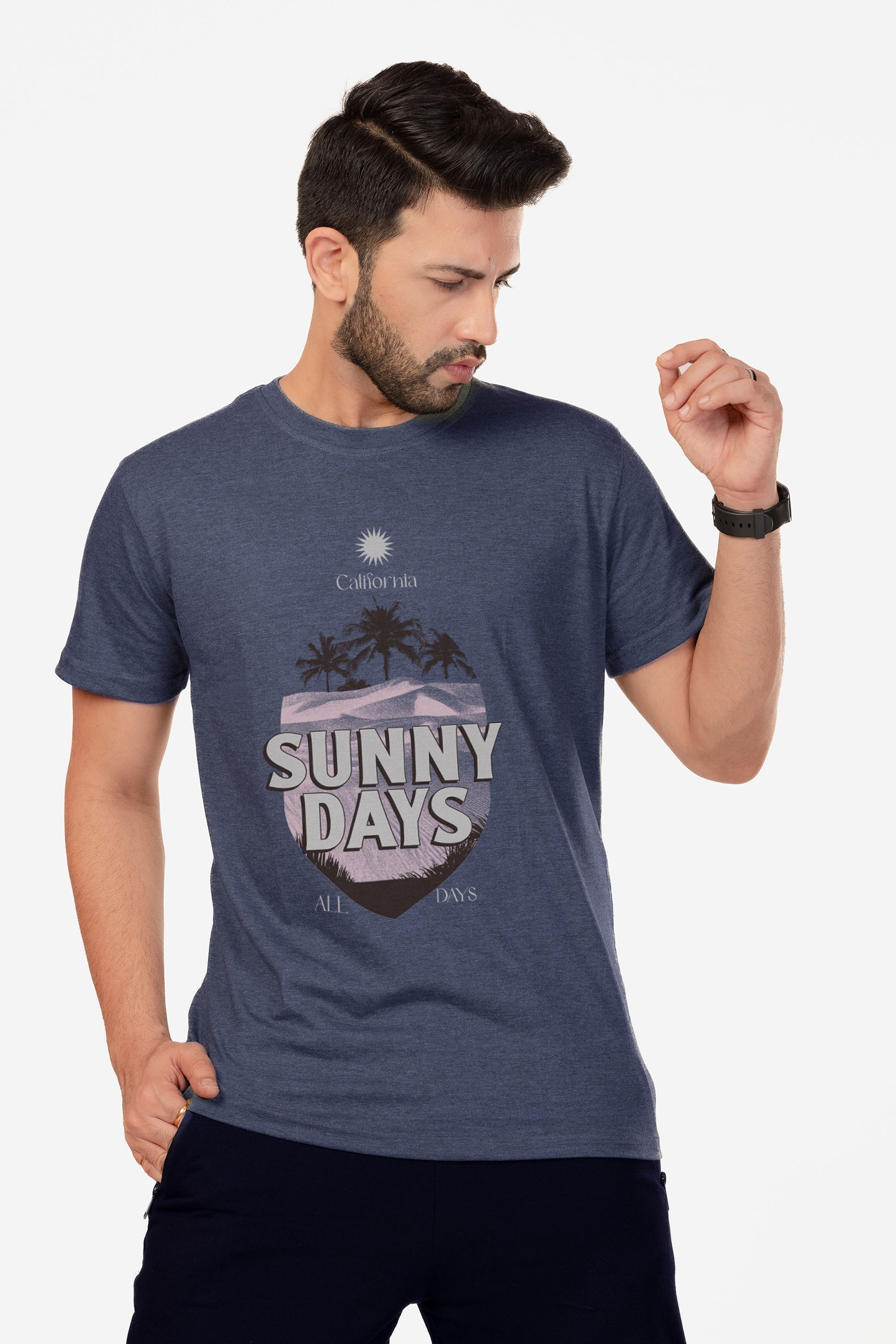 California Sunny Days - Melange Cotton T-shirt - keos.life