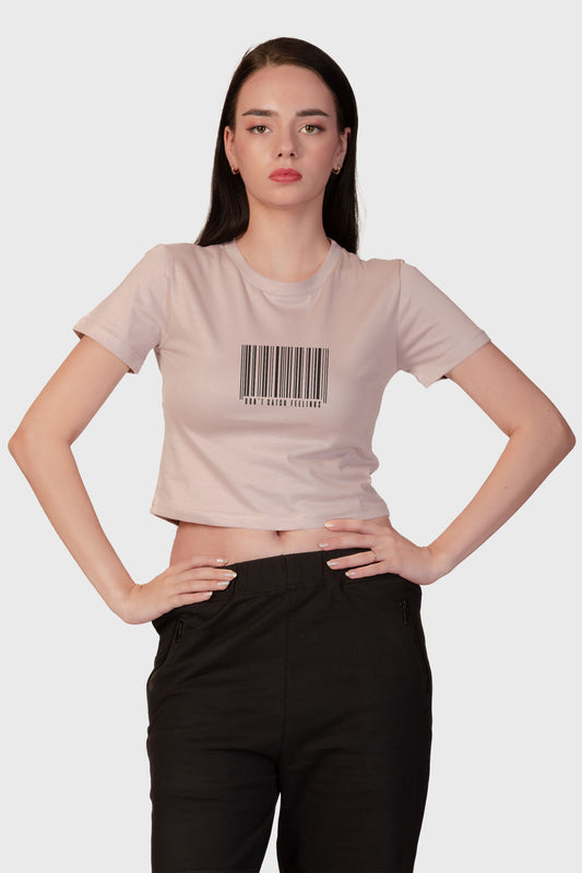 Don't Catch Feelings Organic Cotton Crop Top - keos.life