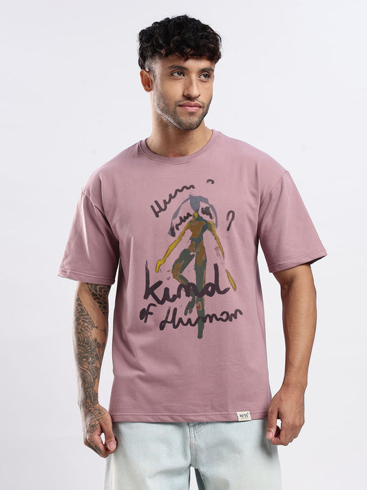 Premium Terry Graphic T-Shirt – Kind Of Human | Oversized Fit | 240 GSM