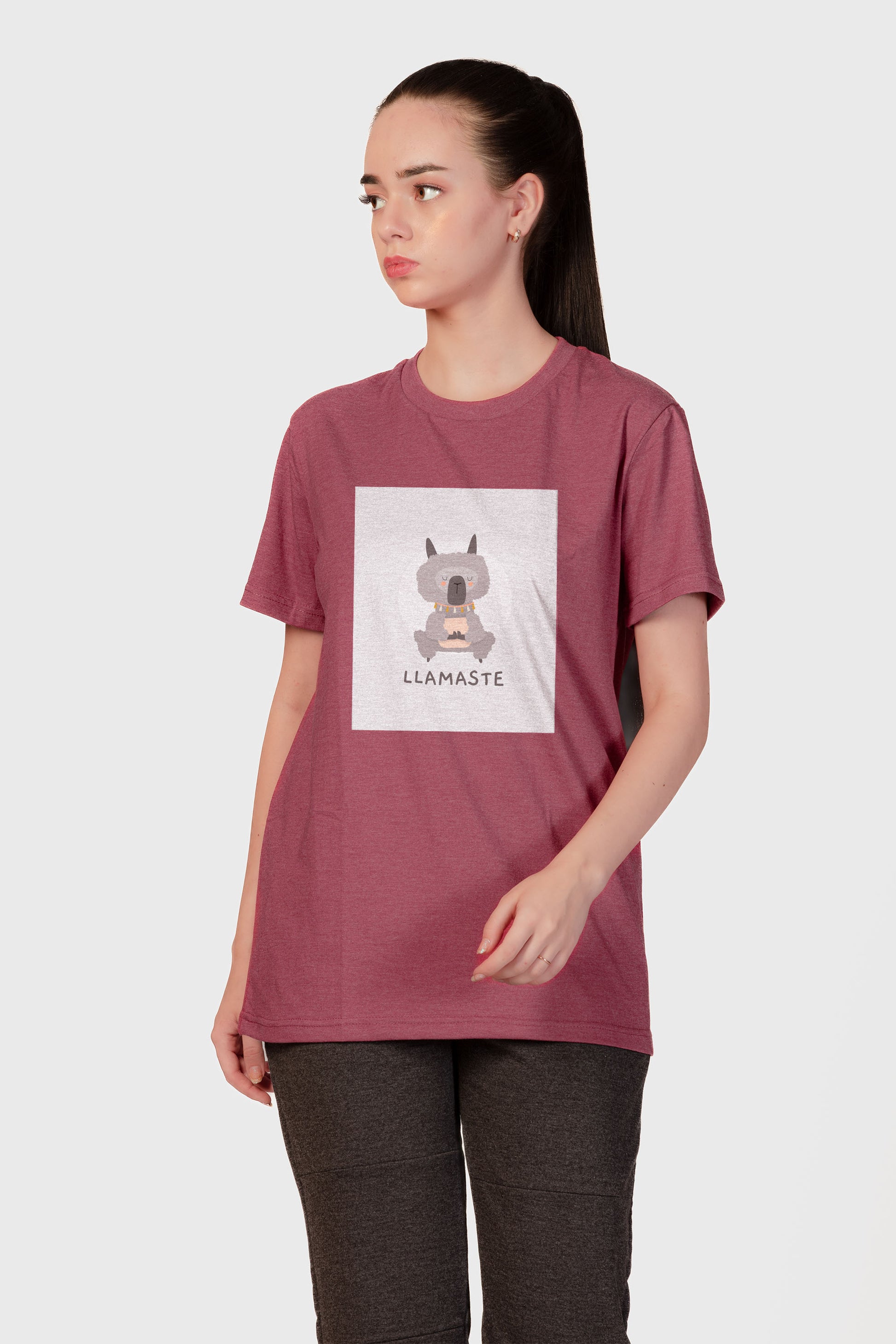 Llamaste - Melange Cotton T-shirt - keos.life