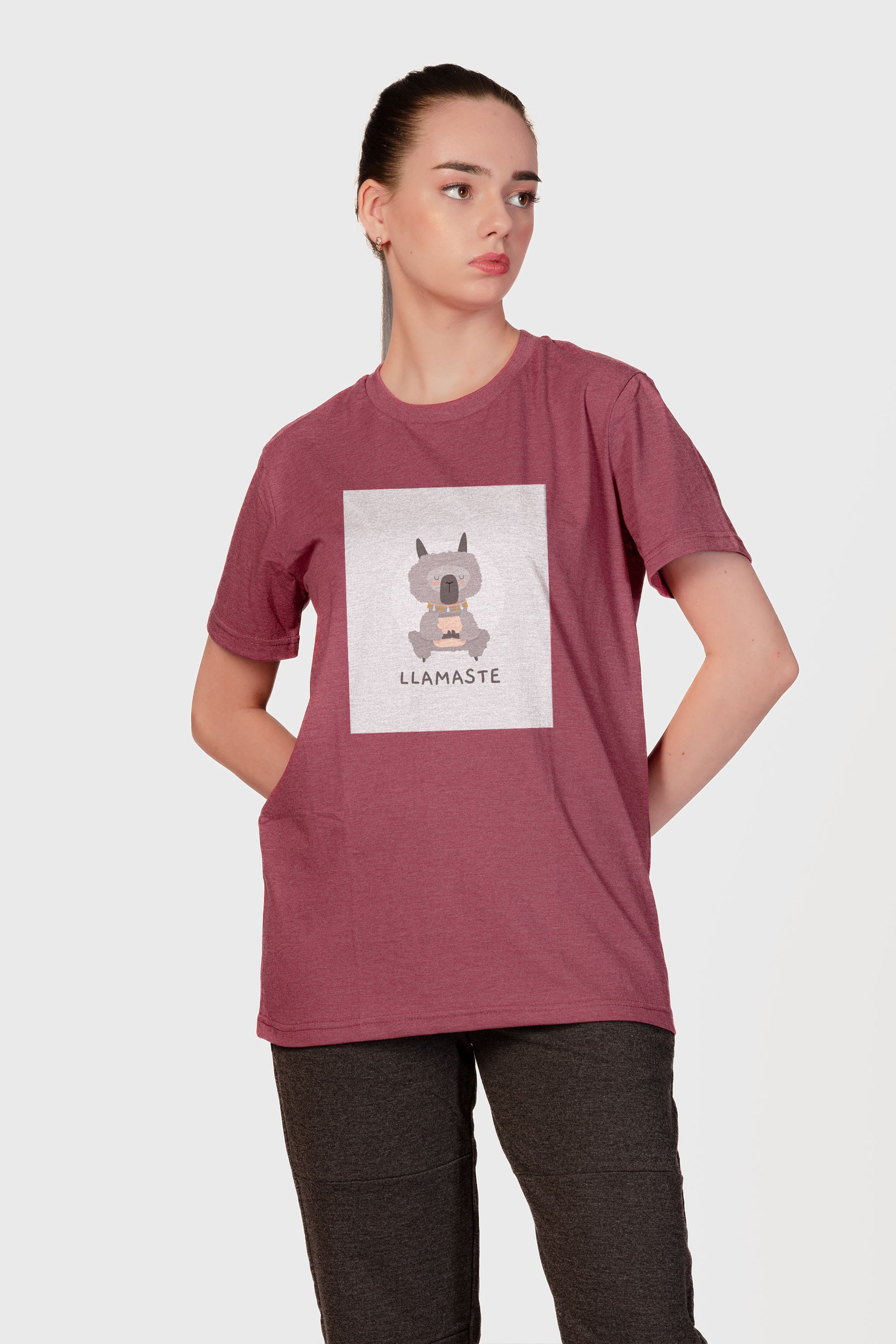 Llamaste - Melange Cotton T-shirt - keos.life