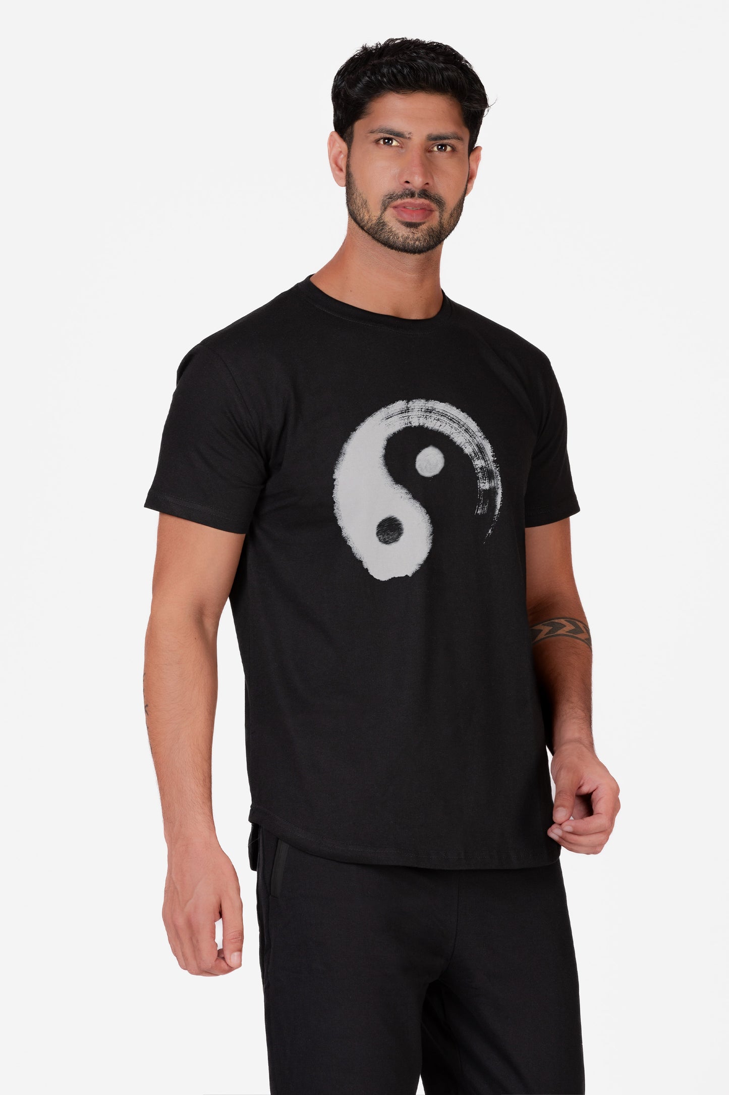 Longline Yin Yang Organic Cotton T-shirt - keos.life