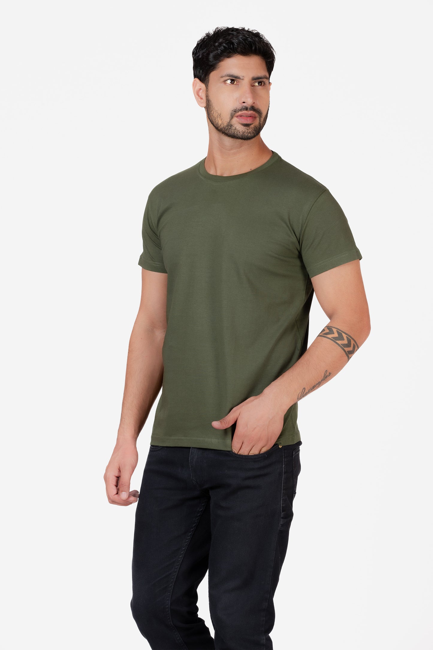 Organic Cotton Essential T-shirt - Olive - keos.life