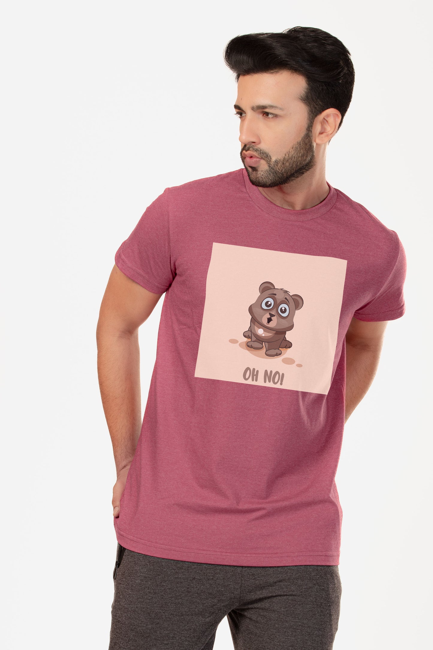 Oh No! - Melange Cotton T-shirt - keos.life