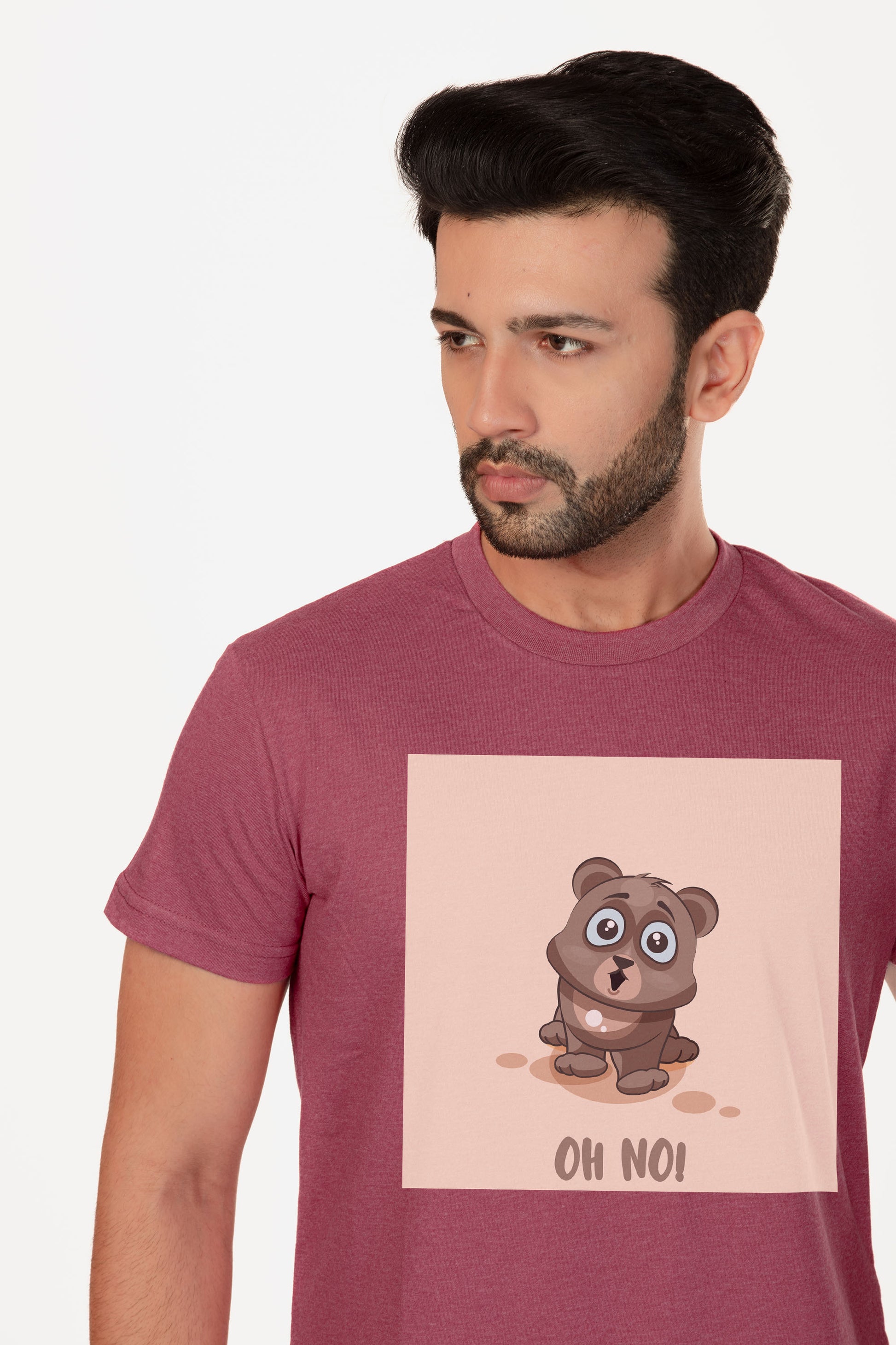 Oh No! - Melange Cotton T-shirt - keos.life