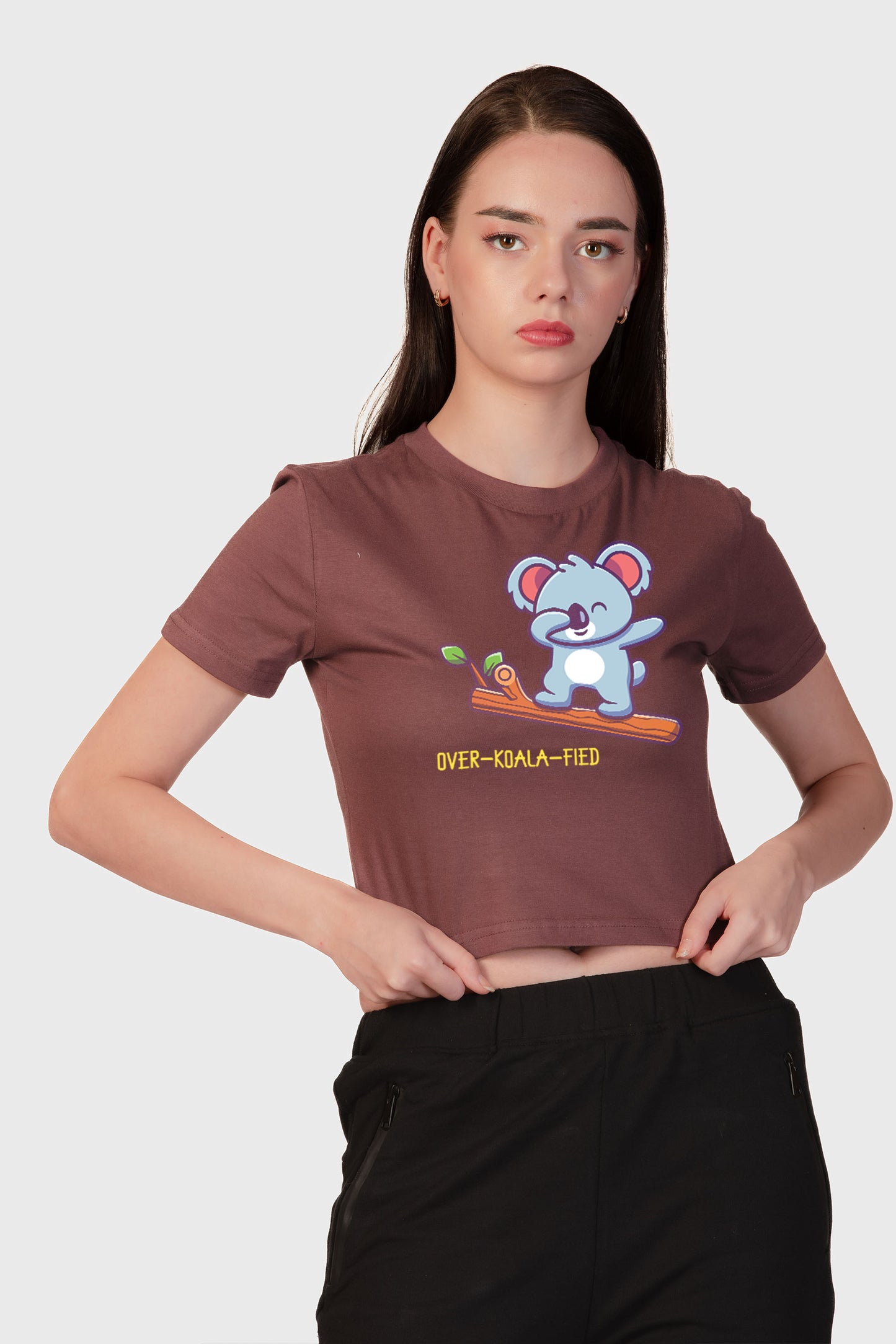 Over-Koala-Fied Organic Cotton Crop Top - keos.life