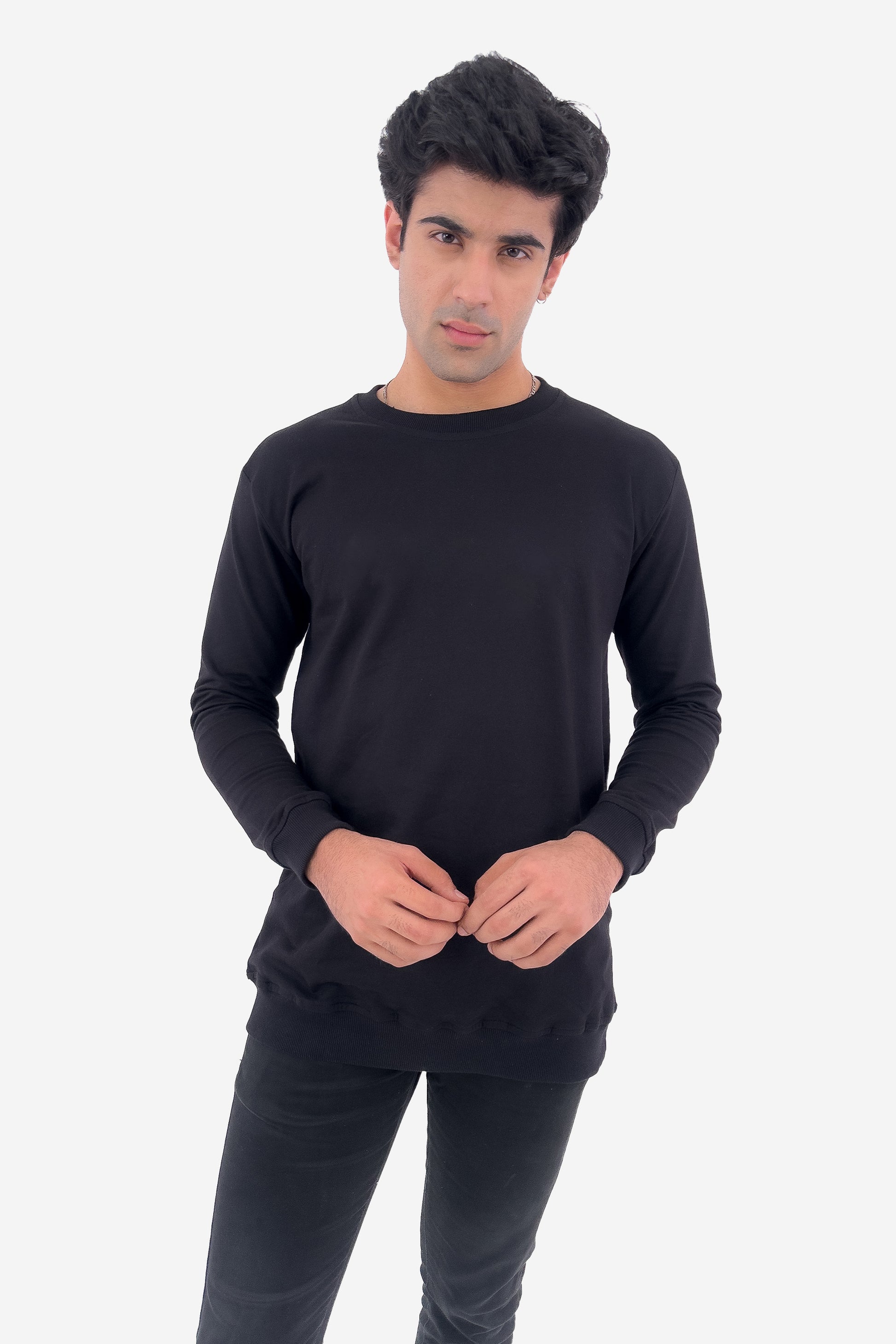 Essential Crewneck Sweatshirt - Black - keos.life