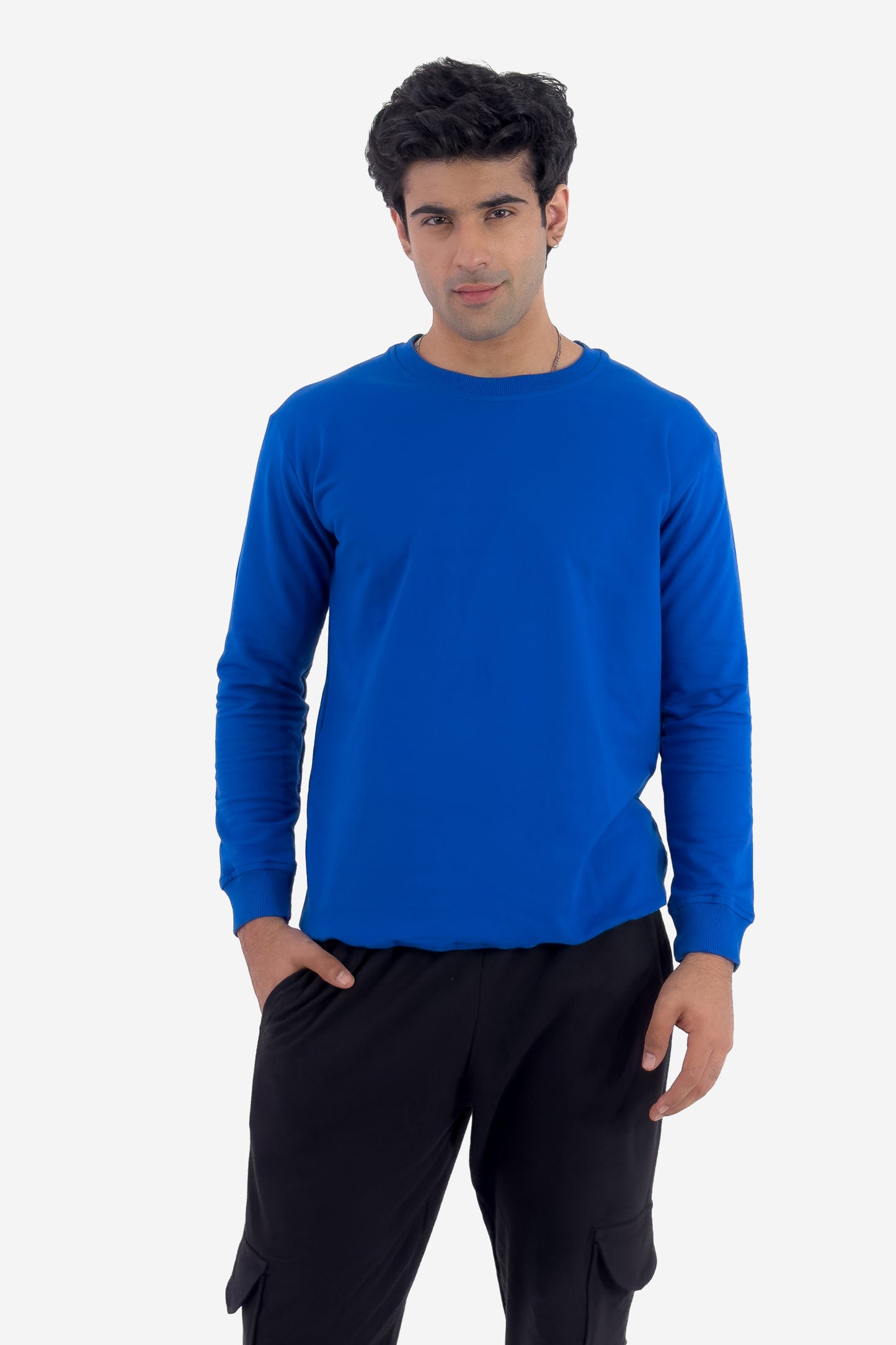 Essential Crewneck Sweatshirt - Navy Blue - keos.life