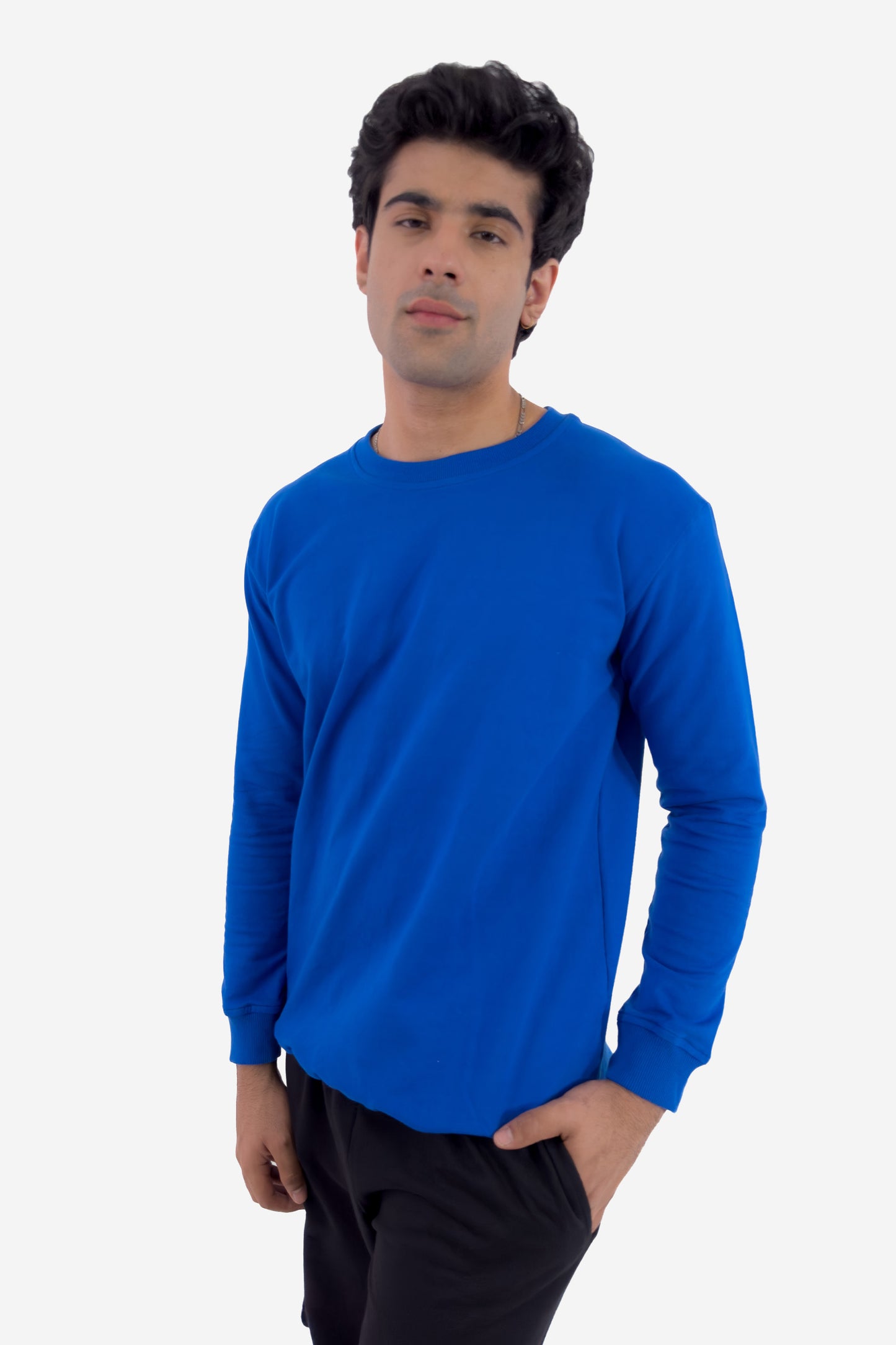 Essential Crewneck Sweatshirt - Navy Blue - keos.life