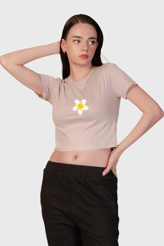 Plumeria Organic Cotton Crop Top - keos.life