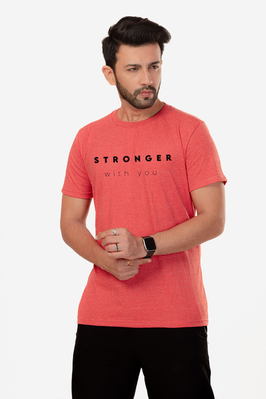 Stronger with you - Melange Cotton T-shirt