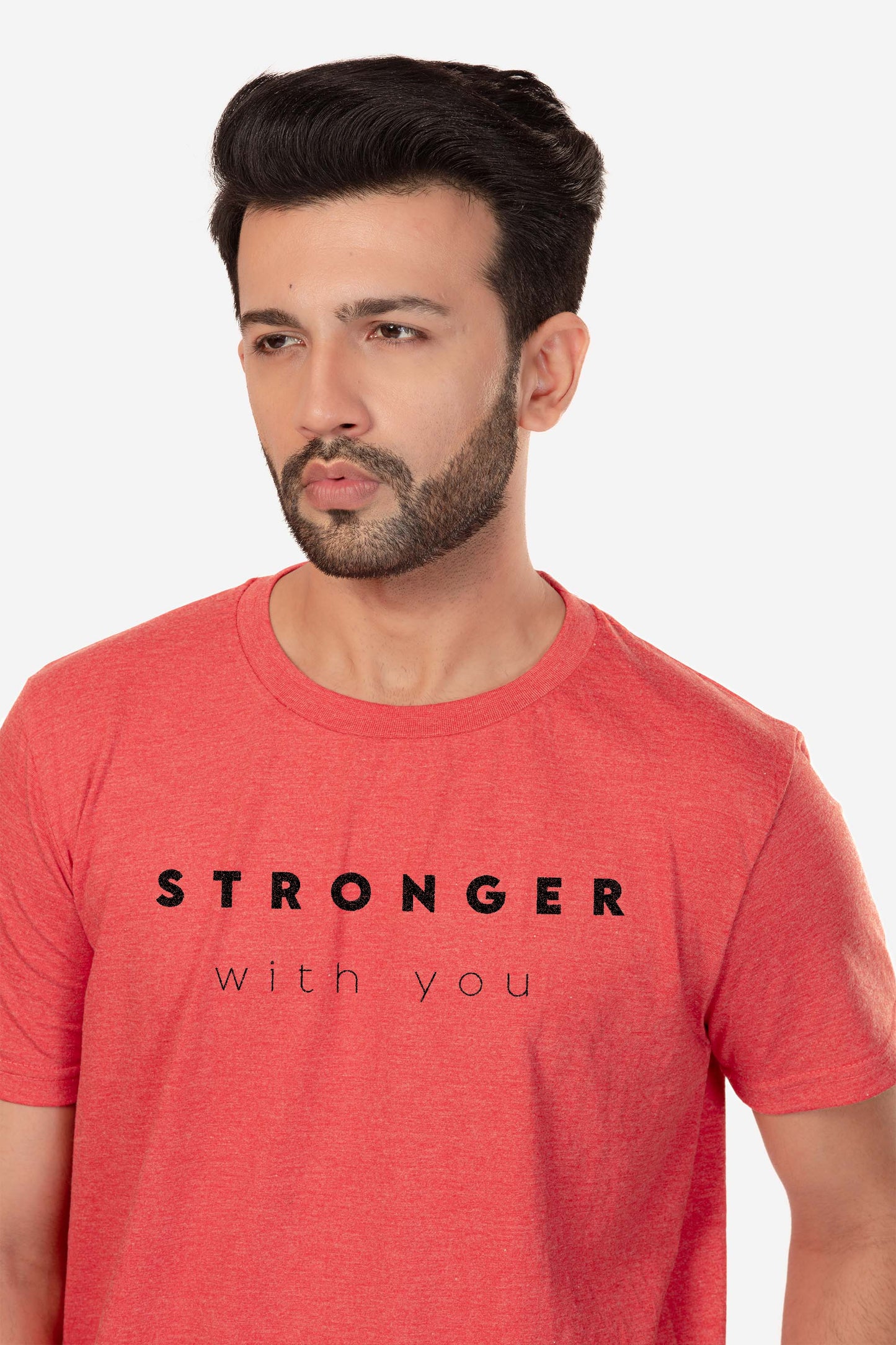 Stronger with you - Melange Cotton T-shirt - keos.life
