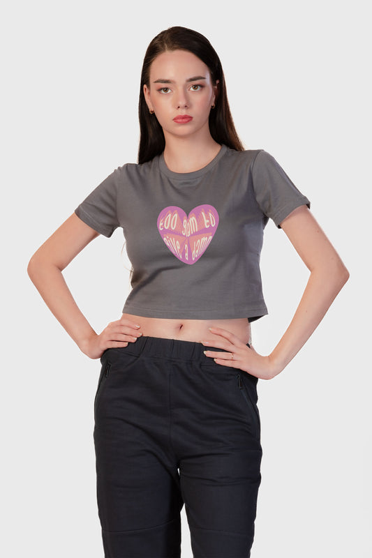 Too Glam Organic Cotton Crop Top - keos.life