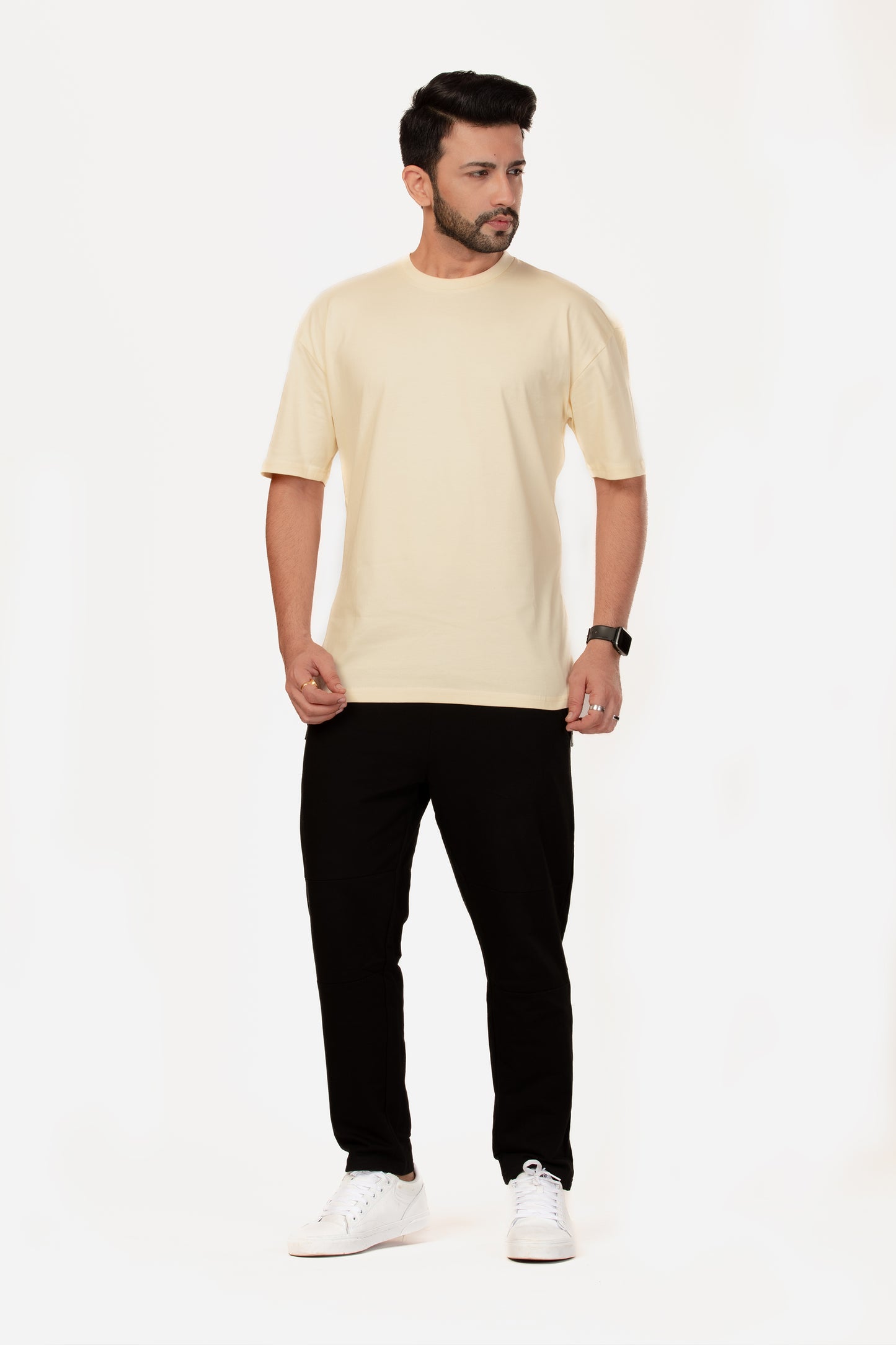 Urban Fit Oversized Essential T-shirt - Crème - keos.life