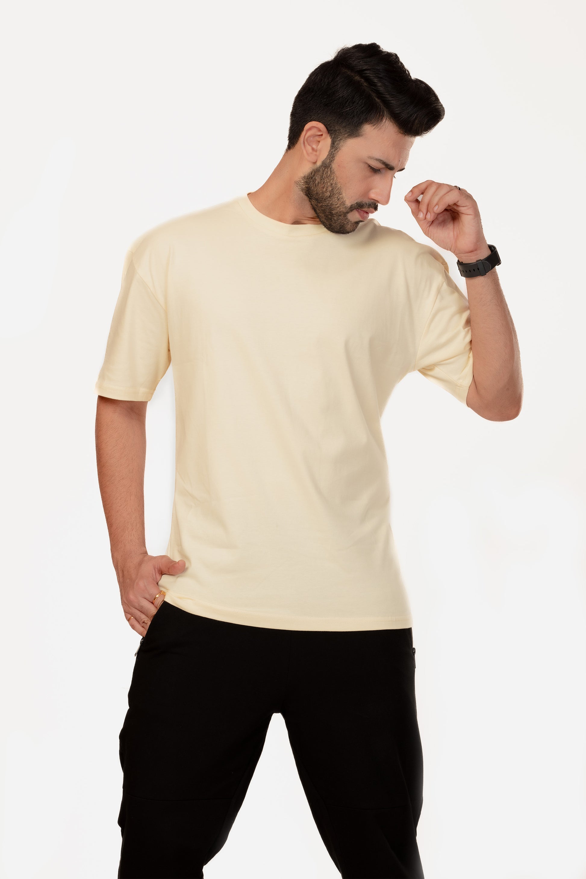 Urban Fit Oversized Essential T-shirt - Crème - keos.life