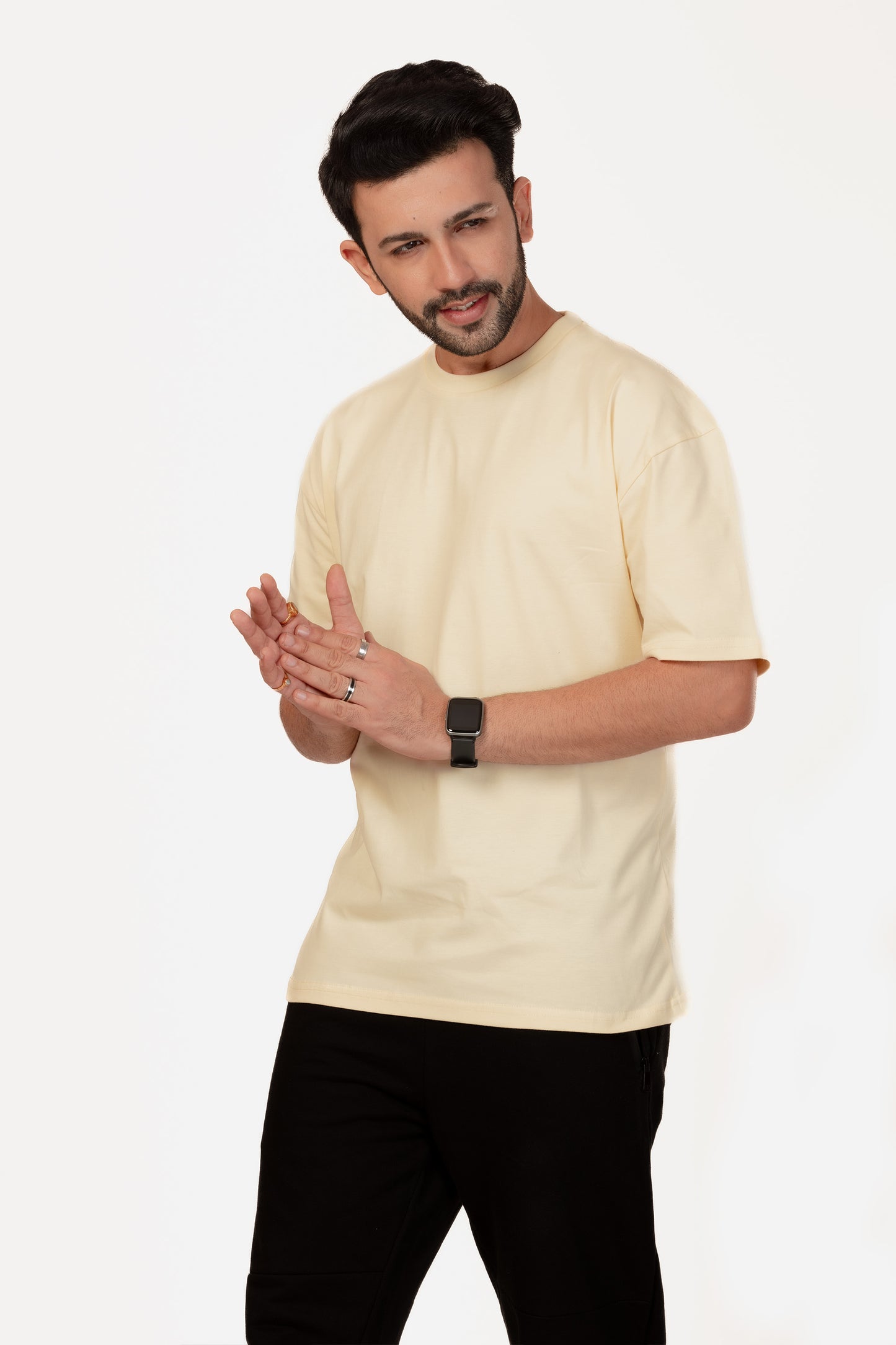 Urban Fit Oversized Essential T-shirt - Crème - keos.life